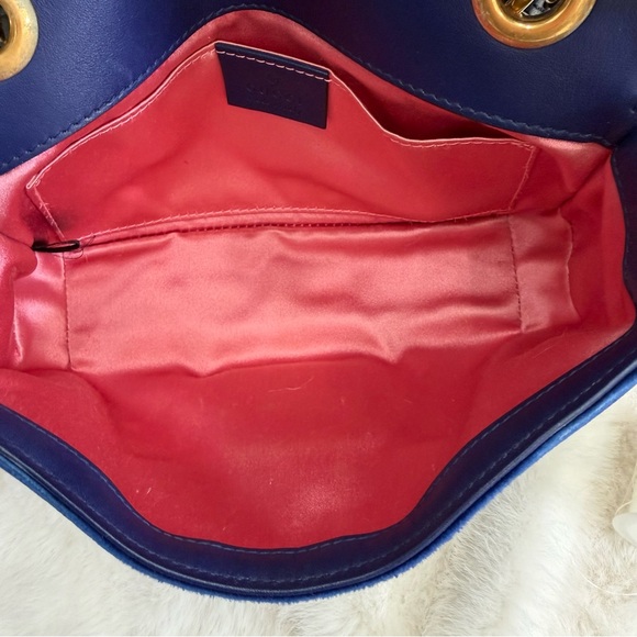 GUCCI Blue Marmont Quilted Crossbody/Shoulder Bag - Picture 13 of 13